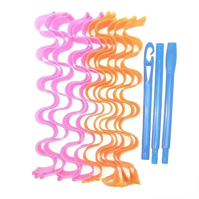 12Pcs Magic Hair Curler Set Heatless Hair Rollers Wave Formers Hairstyle Roller Sticks Curling Styling Tools for Girls