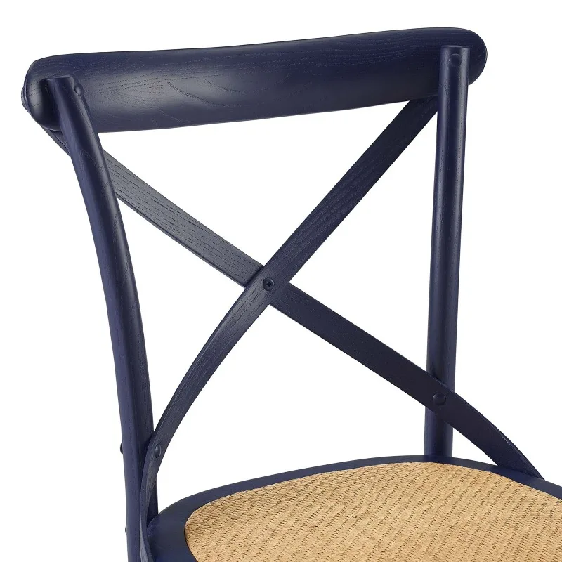 Gear 34.5" Modern Wood Dining Side Chair in Midnight Blue 6