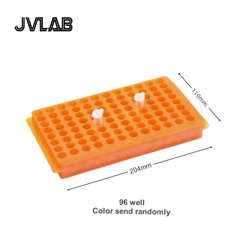 PCR Tube Holder 0.5 1.5 2 ml Laboratory Centrifuge Tube Rack 60-well Plastic EP Stand 96 Well Double-sides Use 1 / PK plastic test tubes,centrifuge tube