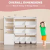 Children's Bookcases Kids Toy Storage Organizer 4-Tier Toy Organizers W/8 Removable Storage Bins Kids Bookshelf and Toy Storage 3