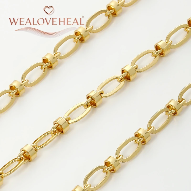 18K vergoldeter Messingknoten Hip Hop Punk Gliederkette Halskette Armband DIY Schmuck Zubehör handgefertigte Erkenntnisse – Detail 21