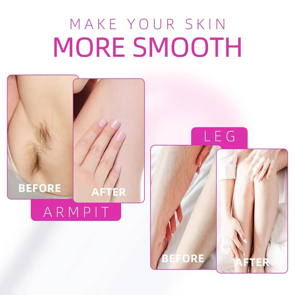 Honey Epilatory Waxing Kit Depilatory Roll on Wax Heater Machine with Refillable Wax Cream&100PCS Waxing Papers For Hair Removal 6