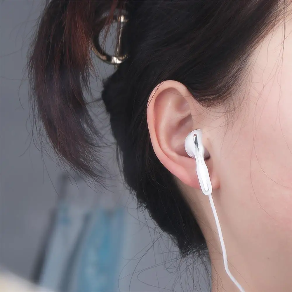 전자제품 노트북 소음 제거 스테레오 베이스 폰 헤드셋 3.5mm 인이어 이어폰 유선 이어폰 플랫 이어버드 스포츠 헤드셋