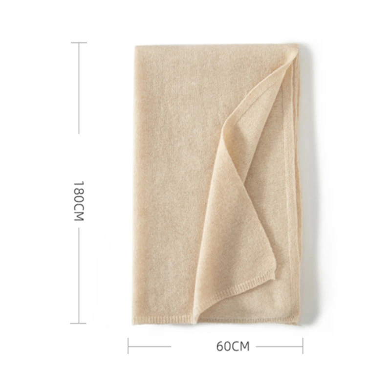 Unisex Cashmere Scarf Winter Plain Solid Warm Shawl Wrap For Women Men