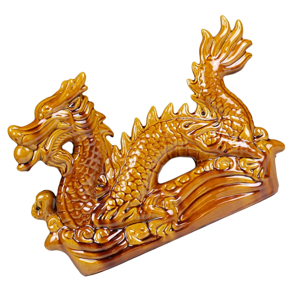 

Ceramic Dragon Ornaments Decorative Craft Figurine Chinese Model Statue Car Chic Animal Elegant Display