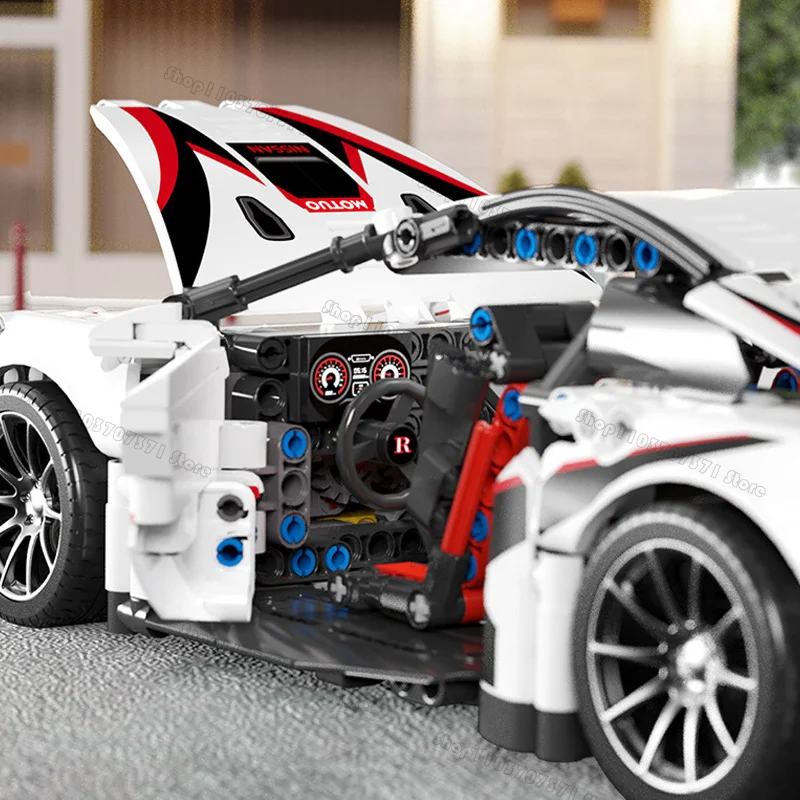 Assemble Toy 1:14 Building Blocks Compatible Concept White Sports Car Super Racing Building Blocks Brick Model 1209pcs