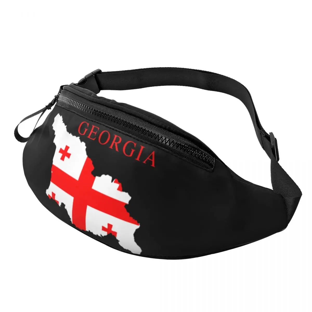 

Georgia Country Map Flag Fanny Pack Stuff Trendy For Unisex Cross Chest Bag
