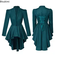 Nouveau 2026 vêtements de Renaissance pour femmes Steampunk médiéval manteau de queue veste gothique victorien rétro femmes redingote tenue veste manteau 3