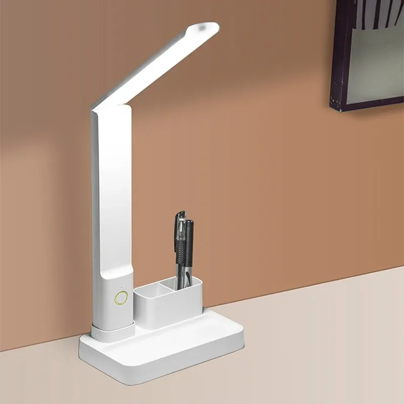 USB LED Table Lamp 3 Colors Eye Protection College Student Book Reading Lamp Night Light For Bedroom Bedside Learning Dormitory