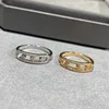 Brillant Large 3 Diamants Move Rings Messica Femmes Bijoux De Luxe Marque Vintage Style Party 5