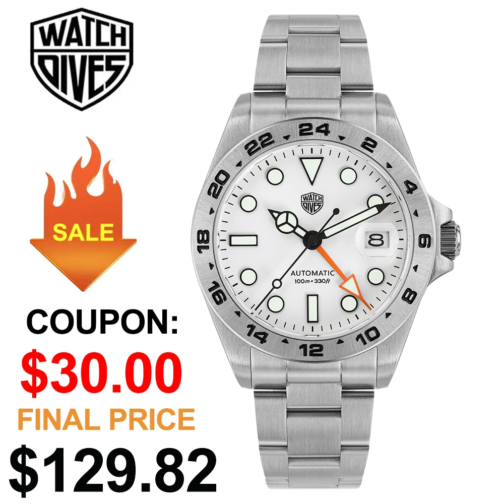 Watchdives WD16570 39mm Automatic Mechanical GMT Watch NH34