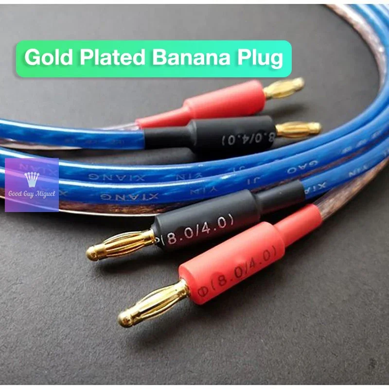 HiFi-Lautsprecher kabel mit 4mm Bananen kopf für audiophilen Lautsprecher und Verstärker-Verbindungs kabel (Einzel kabel)