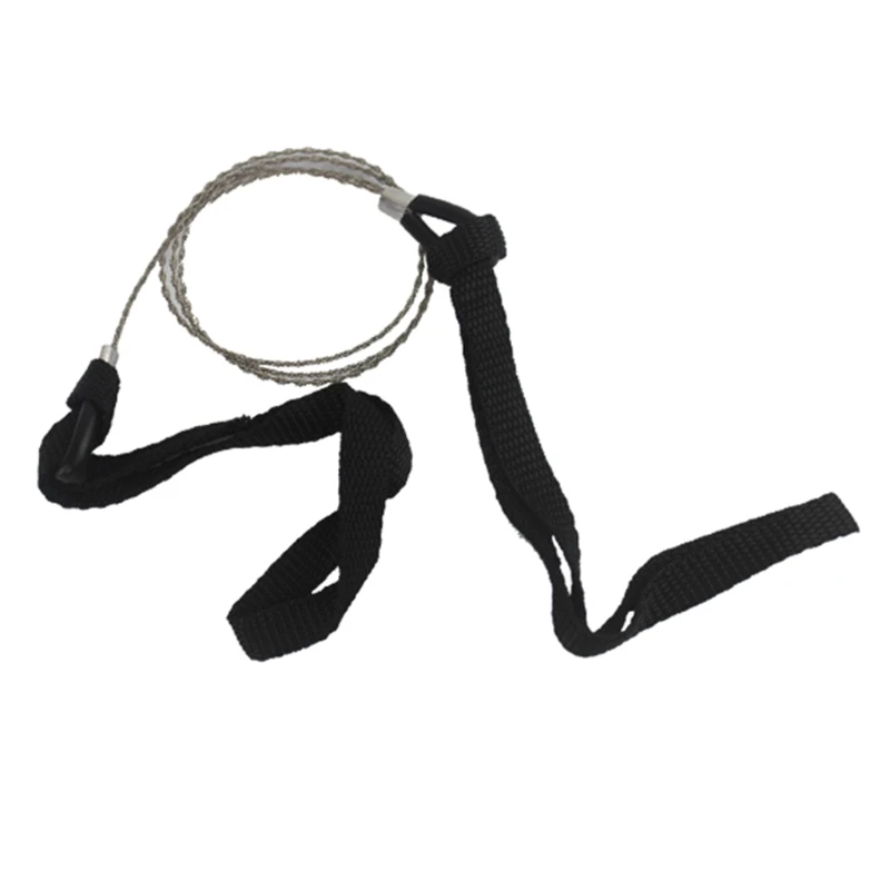 

28"/ 72cm Outdoor String Wire Saw Pocket Scroll Hand Stainless Steel Rope Saws Camping Wood Cutting Hunt Dropship