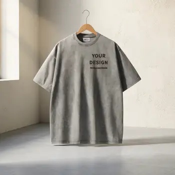 100% Cotton T-shirt Custom Logo Street Trend Short Sleeve T-shirt Embroidery Design European American Size Tops Printing Pattern