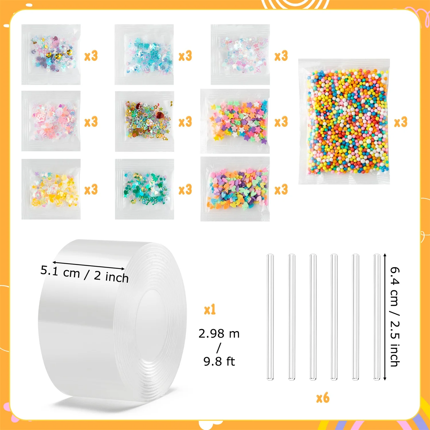 37PC Nano Tape Double-sided Adhesive for DIY Craft Creative Pinch Toy Making Reusable Color High Sticky Nano Tape 2025 6