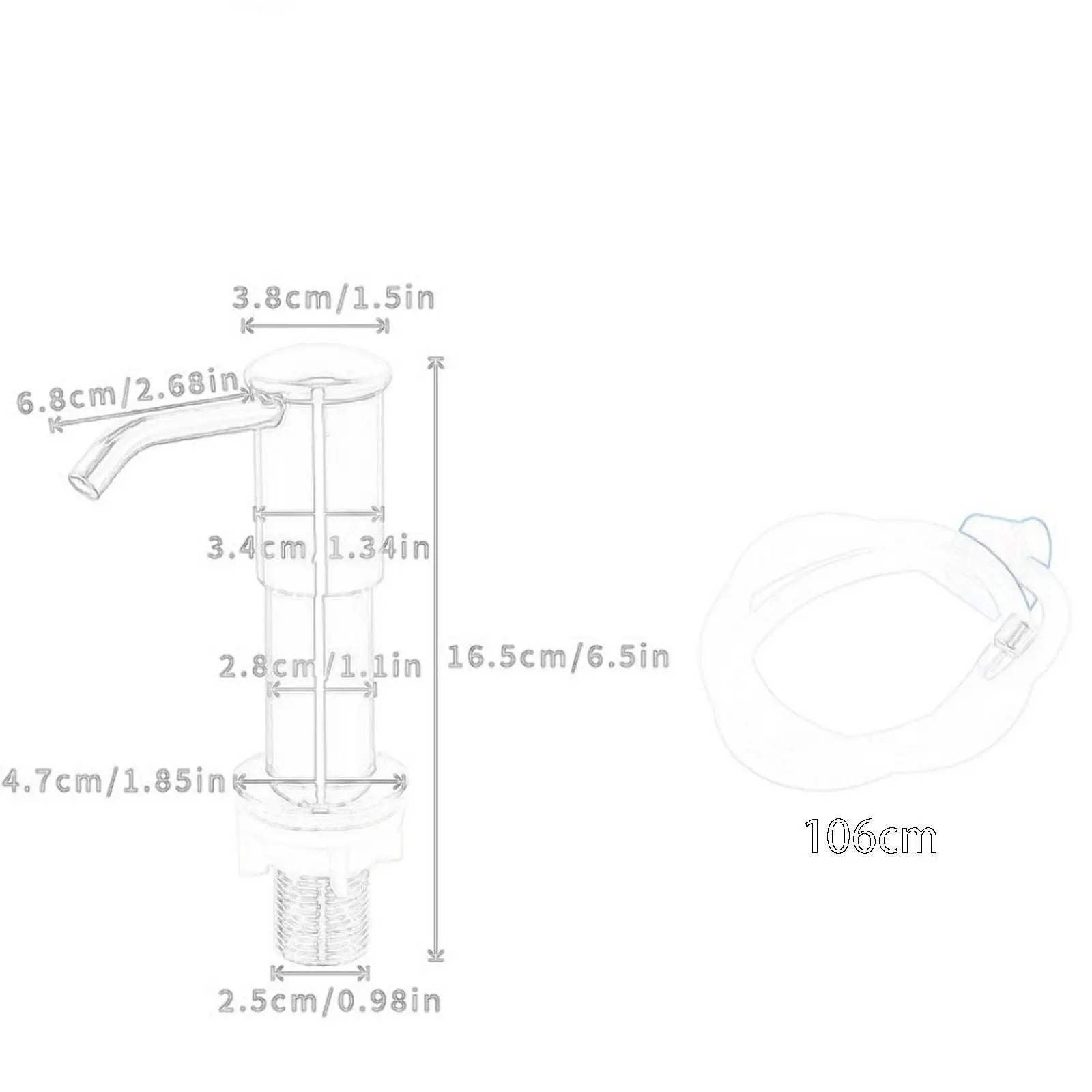 Lotion Pump Extension Tube Extension Tube Liquid Soap Pump Liquid Soap Dispenser for Kitchen Sink Home Hotel Bathroom DIY Vessel