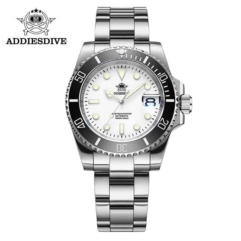ADDIESDIVE 41mm New Men Automatic Watch 20Bar waterproof Sapphire Glass часы мужские наручные  NH35 Movement Mechanical Watches часы наручные