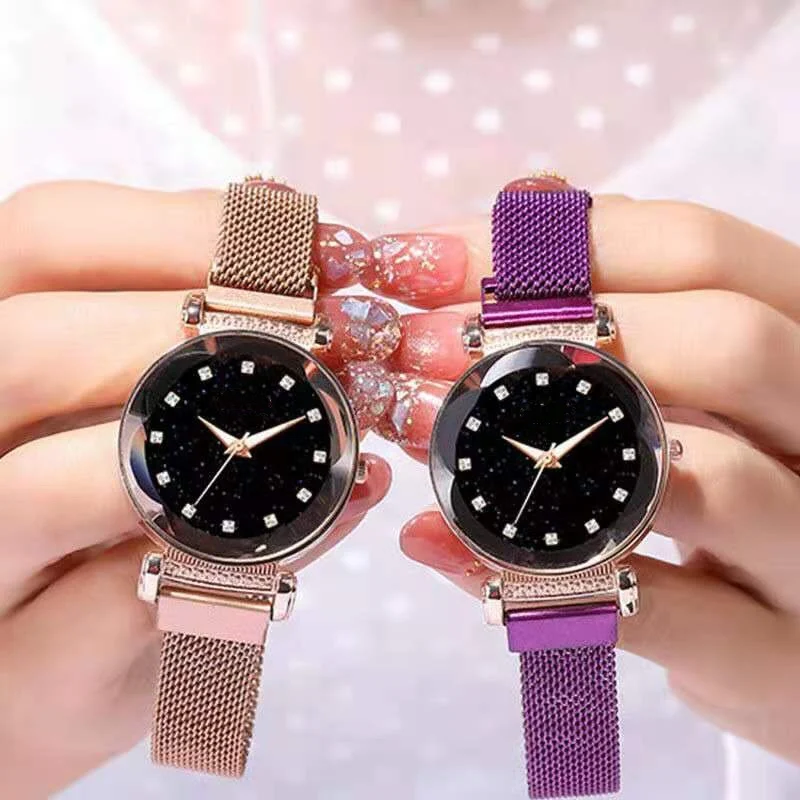 

Sdotter Ladies Magnetic Starry SHS Clock Luxury Women Watches Fashion Diamond Female Quartz Wristwatches Relogio Feminino Zegare