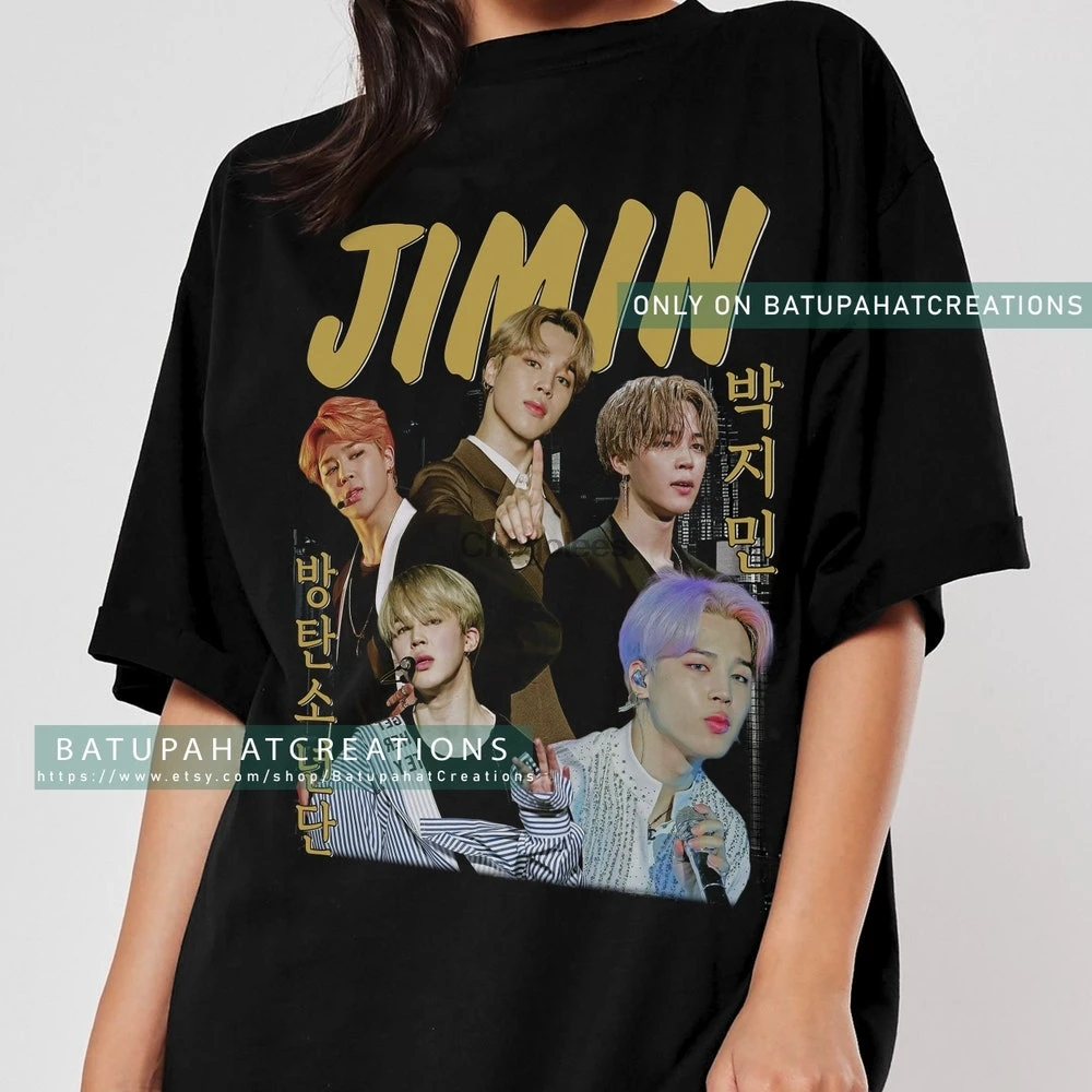Jimmin футболка Корейская поп-певица Kpop фанаты подарок Jungkook Suga J Hope RM винтажная 90