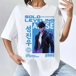 Solo Leveling Inspired Anime Graphic Tee - Unisex Short Sleeve Cartoon Shirt - XXL (61824)