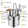 Alcohol Still 5 Gallon Brewing Distiller Double Barrels Stainless Steel Still Whisky Beer Brandy Home Brewing Kit 5