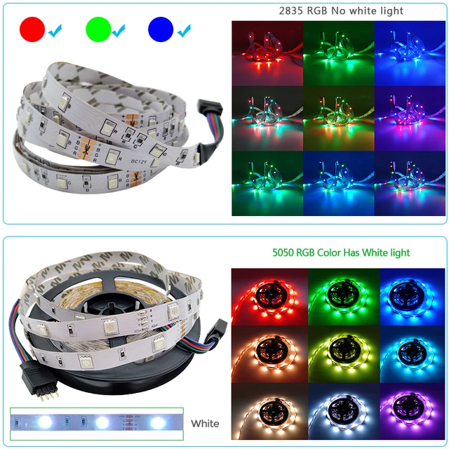 LED Strip Light ,RGB 5050/SMD3535, Flexible Ribbon, DIY Led Light Strip RGB  Tape Diode DC 12V bluetooth Christmas lights - AliExpress