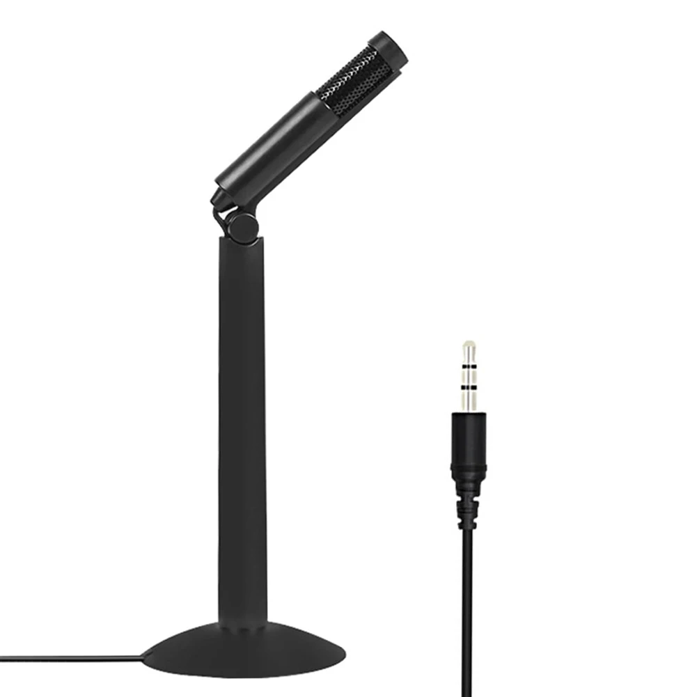 Desktop Microphone Home Office Video Calls Adjustable Angle Universal Conference 3.5mm Plug Live