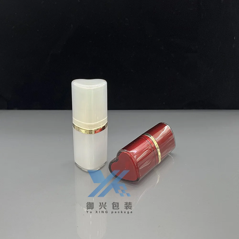 

10ml Refillable Bottle high-end dropper bottle acrylic heart-shaped essence bottle dropper bottle white red original bottle
