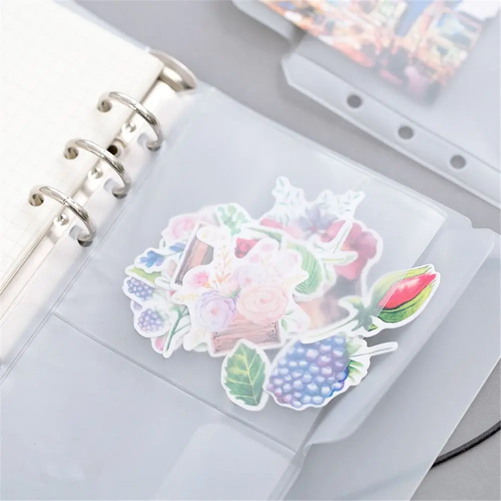 Card Organizer File Holder Stickers Storage Document Filing Bags Binder Pockets Binder Folders PVC Notebook Pouch Bags