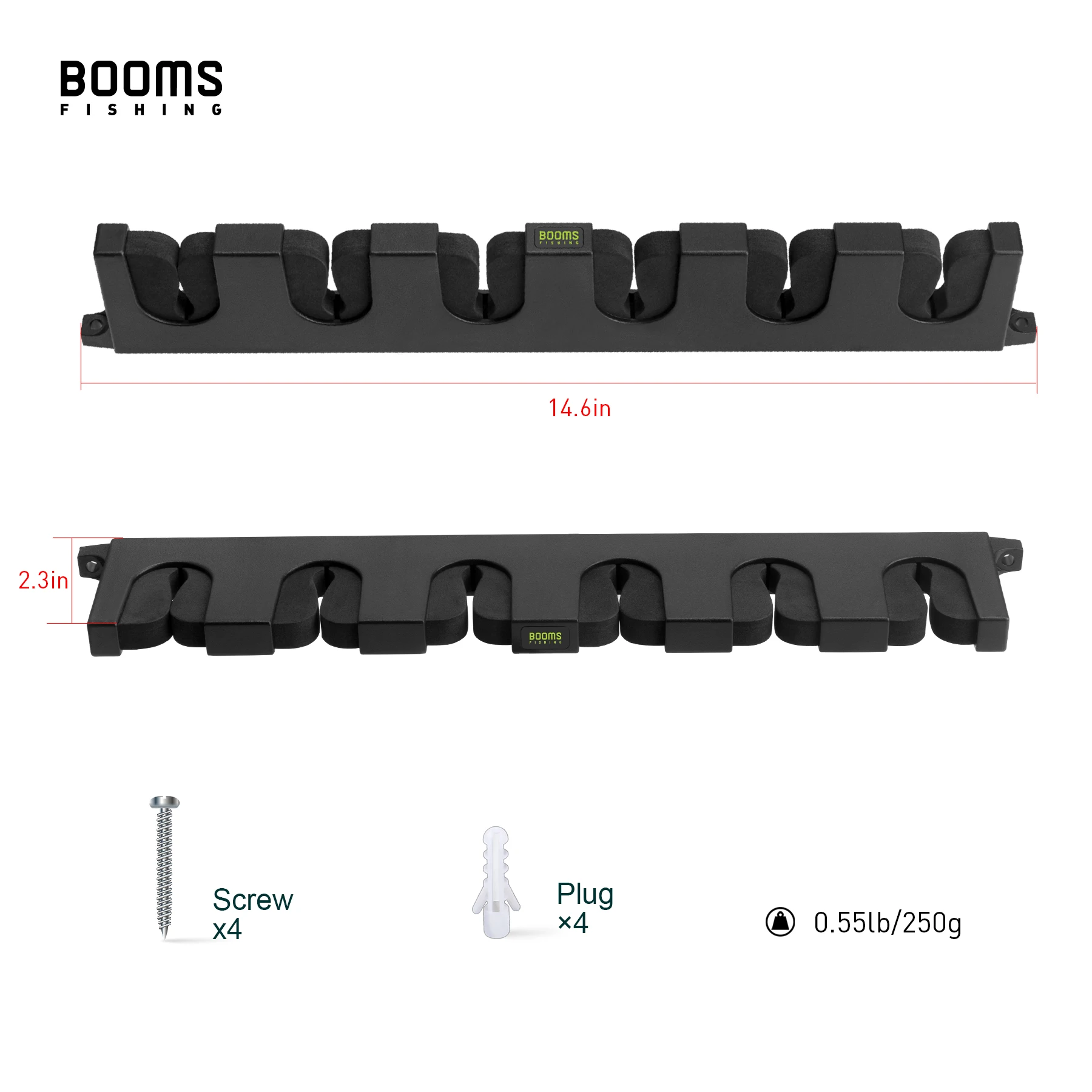 Booms Fishing WV5 Horizontal 6-Rod Rack Fishing Rod Holder Pole Storage  Tool Wall Mount Modular for Garage Fishing Accessories - AliExpress