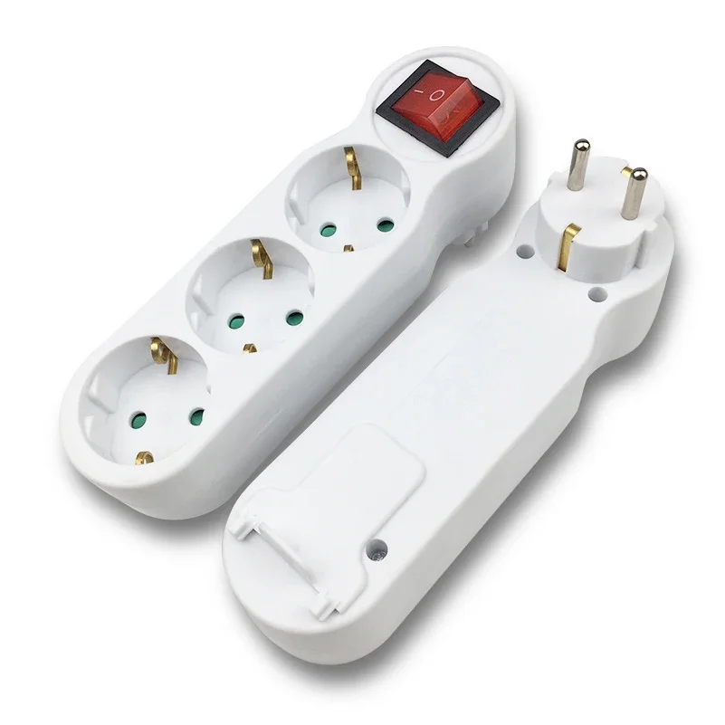 EU Plug Adapter Conversion Socket 6A 250V White Wireless