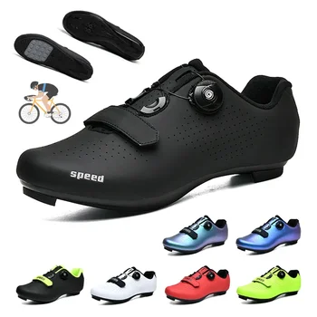 Sapatos de bicicleta de estrada para homens e mulheres, tênis de ciclismo, MTB Clits, Cleat Route, Dirt Bike, Velocidade, Esportes planos, Corrida, Pedal Spd, Novo, 2023