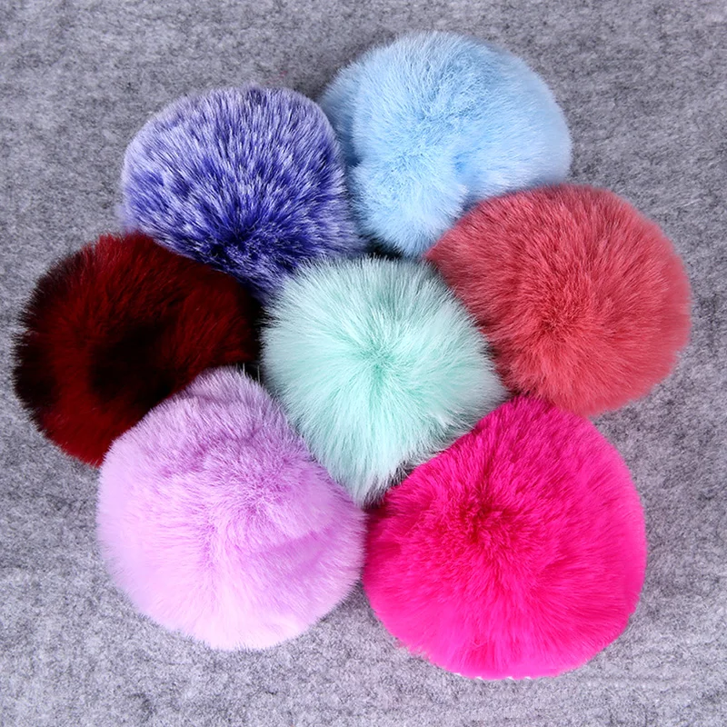 

Mini Imitation Rex Rabbit Hair Ball 8cm Artificial Hair Ball Key Chain Mobile Phone Ornament Clothing Shoes and Hats Accessories