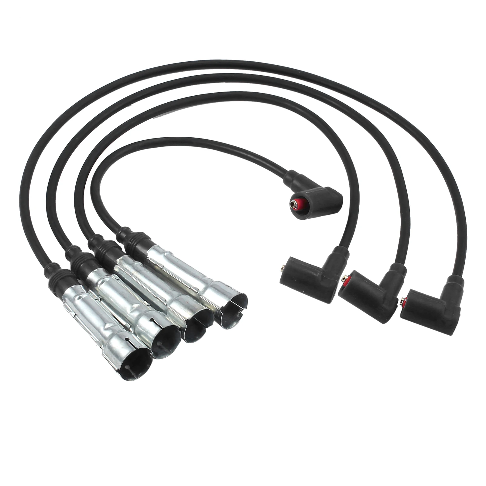 5PCS Ignition Cable Set 7mm M4 Sawtooth Included Spark Plugs Ignition Module 032905483G/059998031/803998031 for Seat Arosa