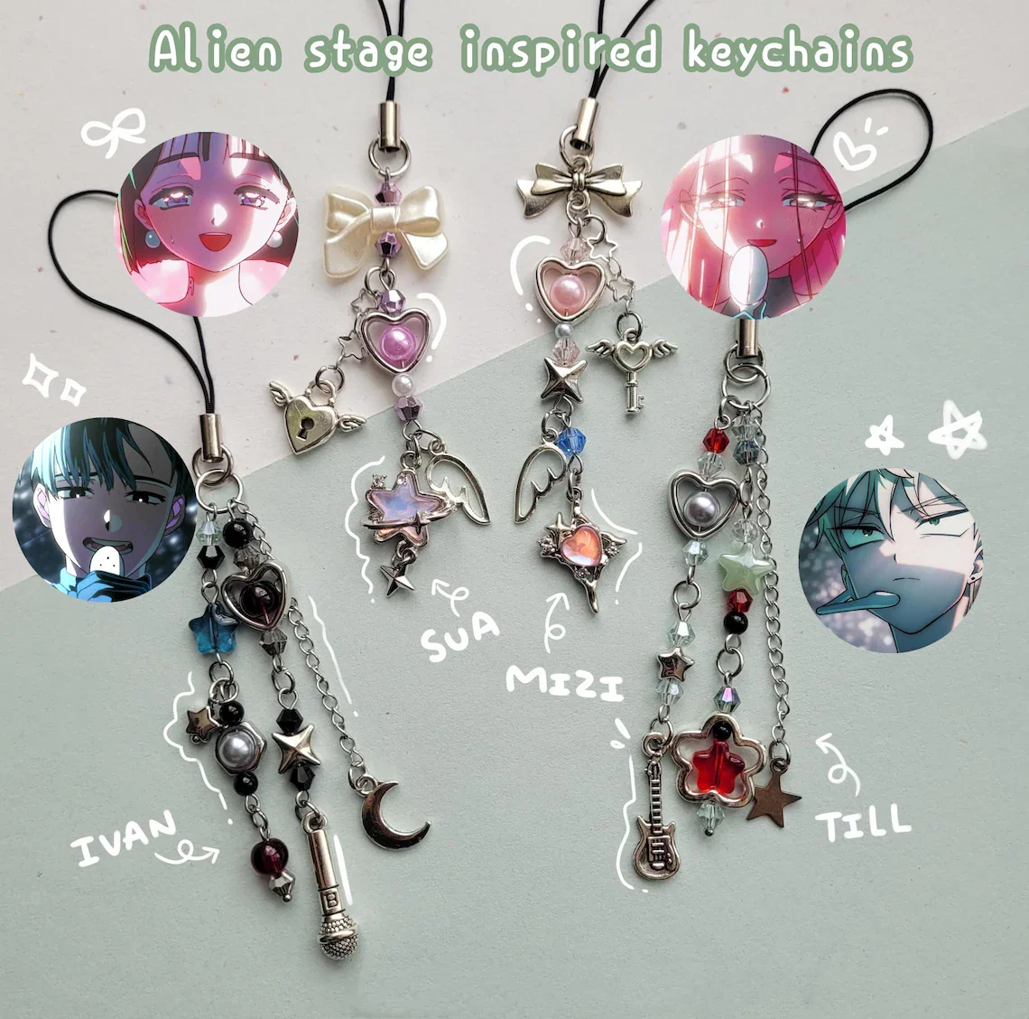 PRE-ORDER- Alien stage IvanTill, MiziSua, LukaHyuna, phone charm