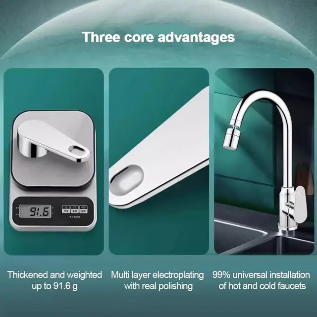 มือจับก๊อกน้ำอเนกประสงค์แบบใหม่ หนาขึ้น สีเงิน เปิดเร็ว อุปกรณ์ห้องน้ำ 3