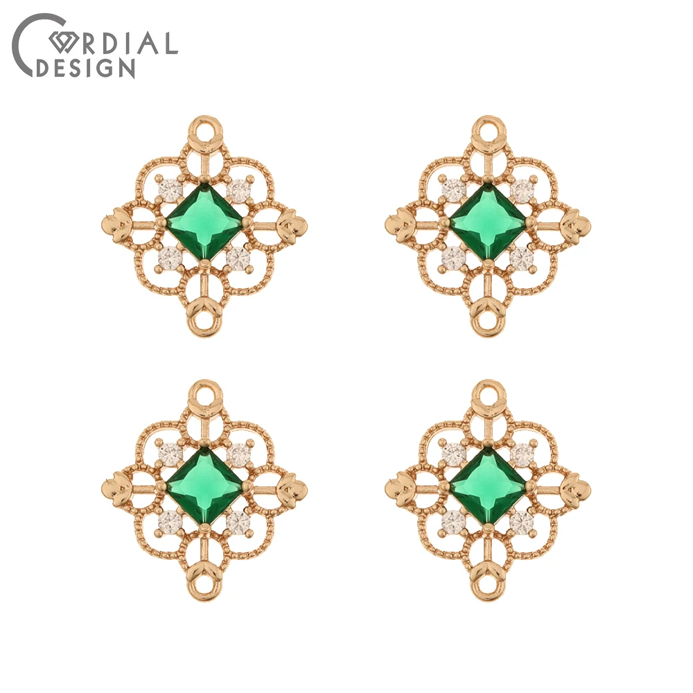 Cordial Design 50Pcs 17*18MM DIY Charms/Jewelry Accessories/Hand Made/Connector/Rhombus Shape/Jewelry Finding & Components - cordial
