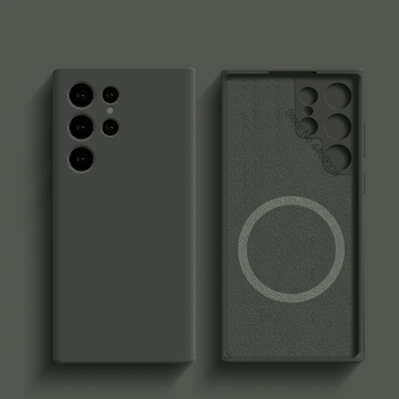 Magnetic Liquid Silicone Shockproof Case with MagSafe Wireless Charging Compatibility