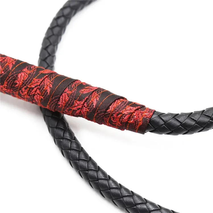 Equestrian Whip Hand Made Leather Bull 8 Plait