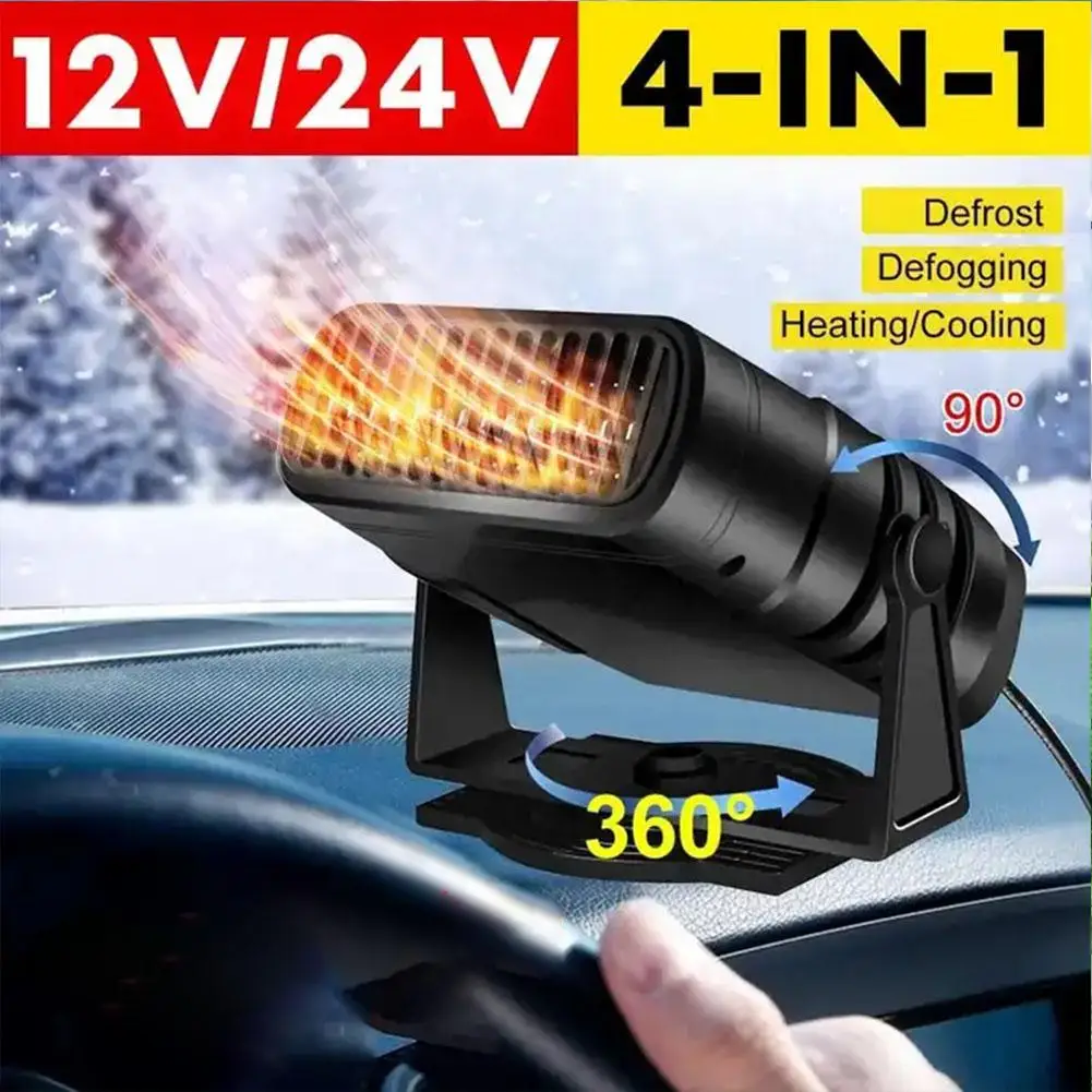 

Portable Car Heater 12V/24V Car Heater Fan 2 IN 1 Cooling Car Heating New Anti-Fog Defroster Dryer Windshield Heater 2023 A I8U2