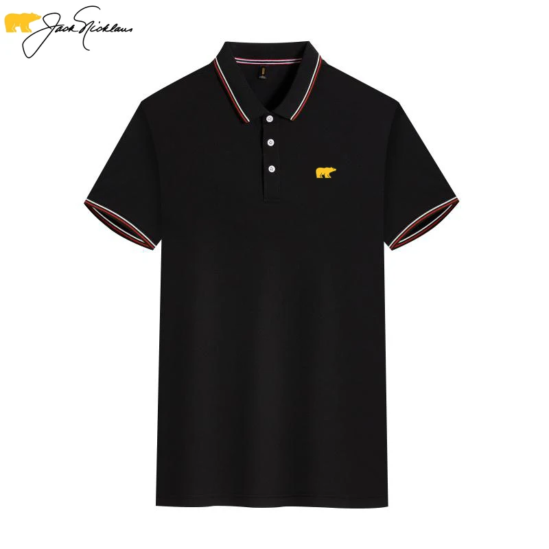 

New Jack Nicklaus Fashion Summer Polo Shirt Business Short Sleeve Simple High-quality Men's Short Sleeve Soft and Skin Friendly