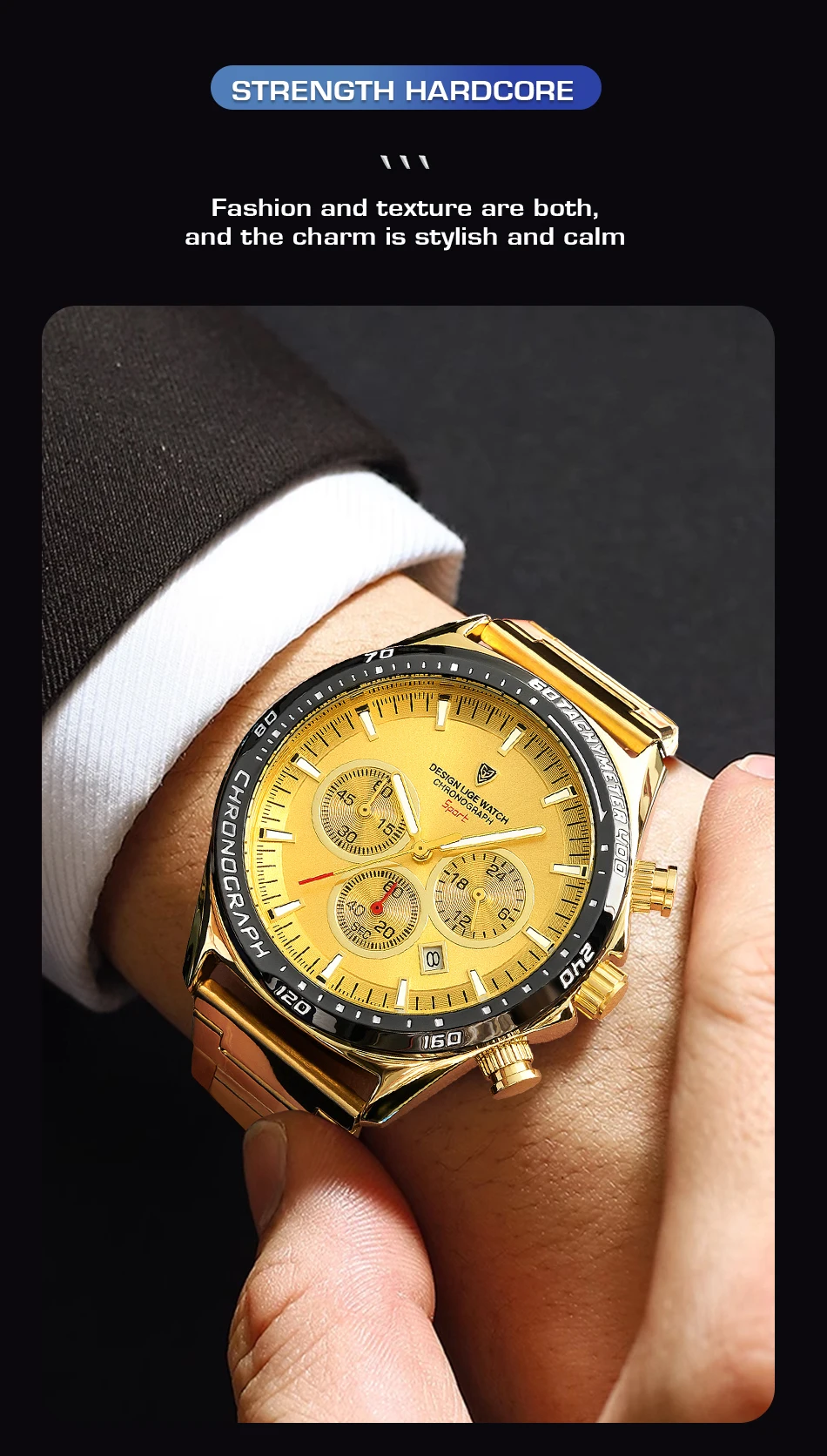 Lige - Men's Luxury Quartz Waterproof Watch, Unique Design, High Quality, Original_voghion.com