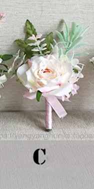 Set Bouquet Da Polso Con Rosa E Fiore All'occhiello Per Matrimonio – Accessori Floreali Per Sposi - 3