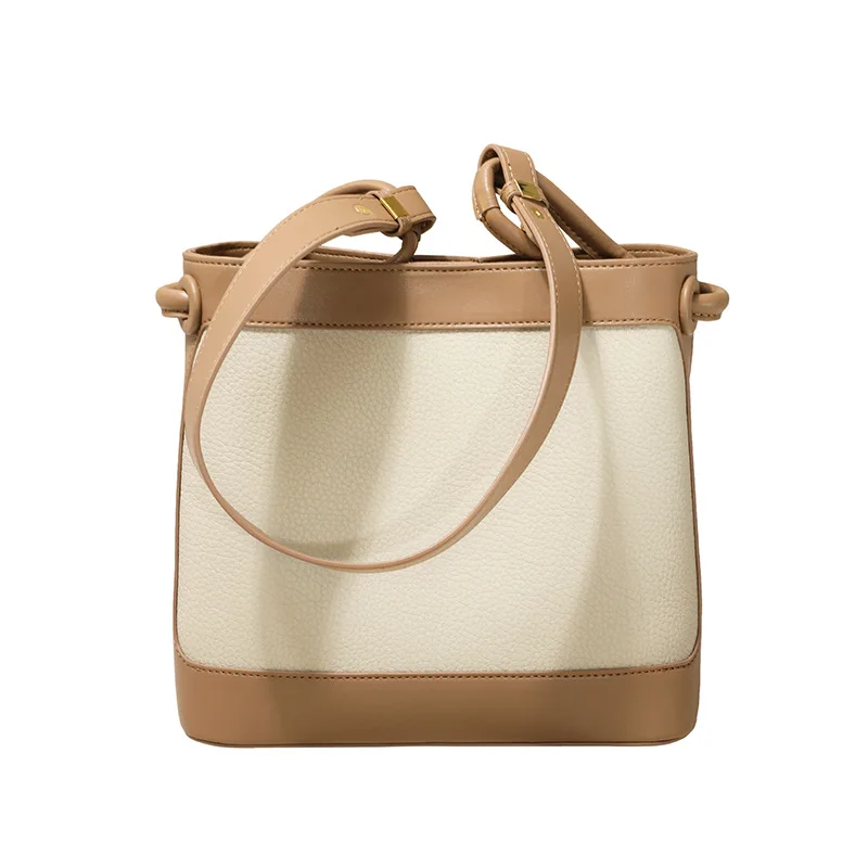 

Fashion Luxury Bucket Bag New Cross-Body Senior Sense Niche One Shoulder Handbag Cowhide Commuting Tote Bag Female Bag​