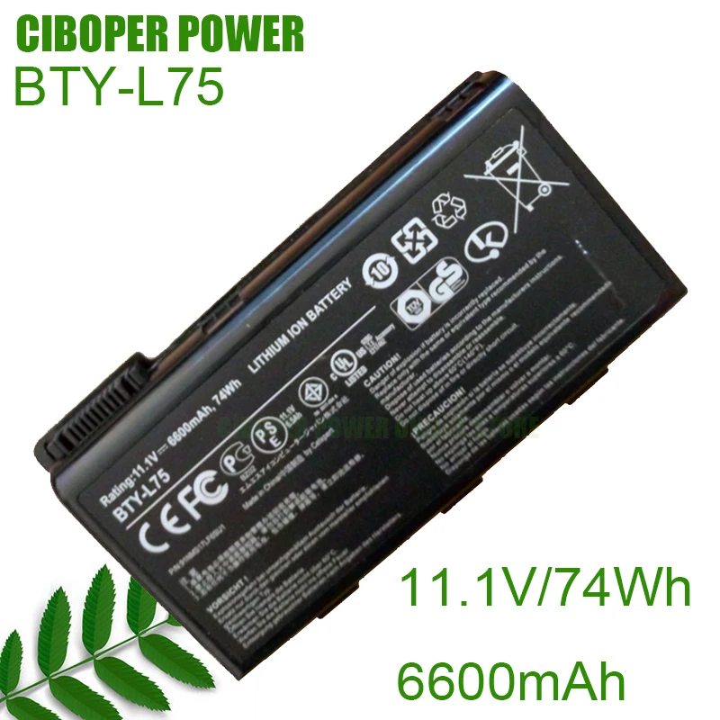 Bateria Original Bty-l74 Bty-l75 11.1v 49wh 74wh para Cx620 A5000 A6000 A6200 Cr600 Cr600 Cr620 Cr700 Cx600 Cx700 Todas as Séries cp - Imagem 2