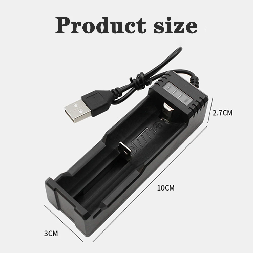 Universal USB Smart Single Slot Charger 18650 14500 26650 Quick Charge Overcharge Protection Charger Lithium Battery Adapter charger adapter battery charger fast charger battery charger adapter