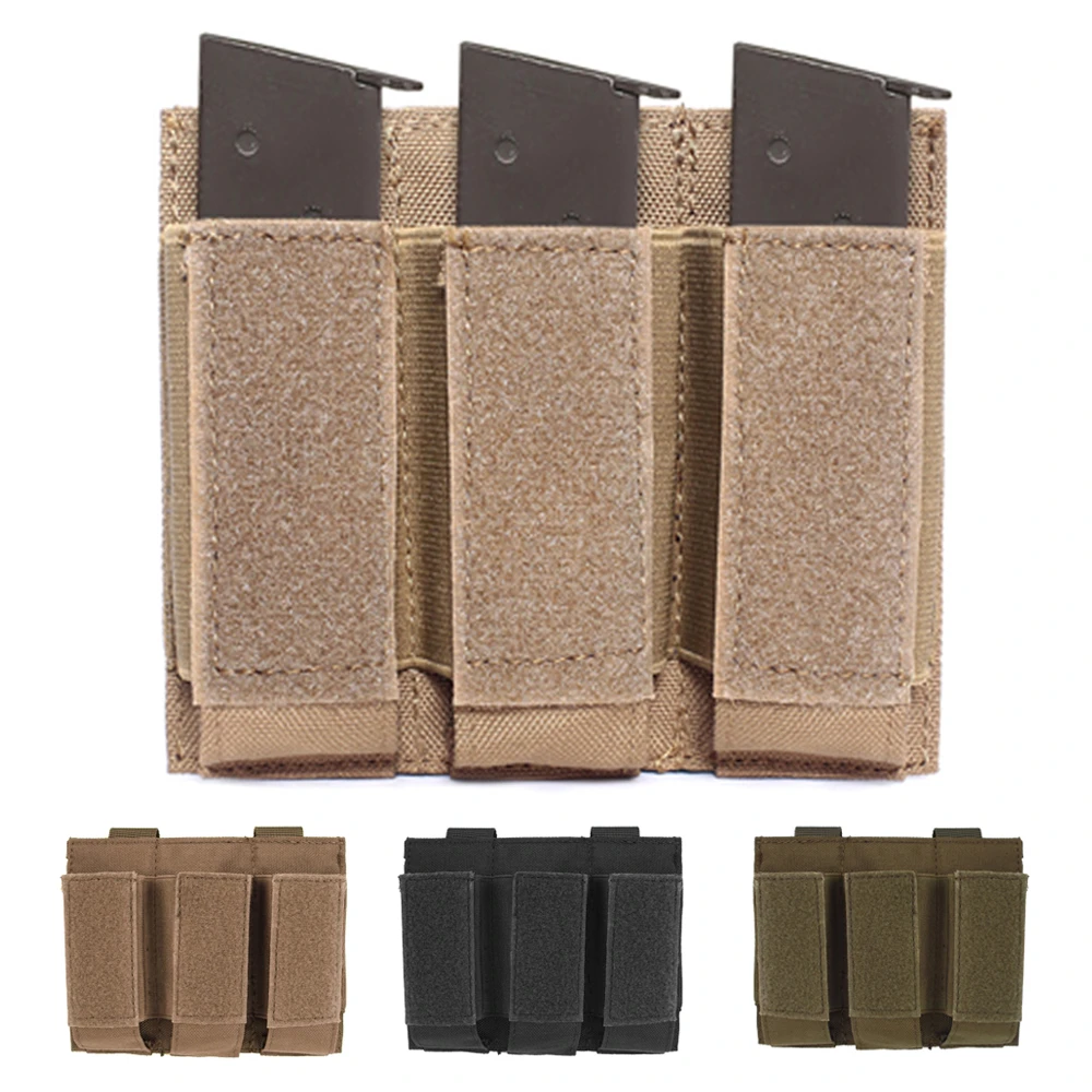 Tactical Molle Mag Pouch Military Pistol Ammo Clip Airsoft Triple