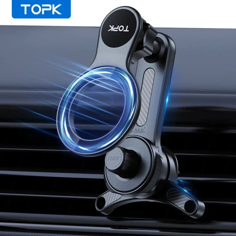 

TOPK Mag-Safe Phone Holder Car, Magnetic Phone Car Mount, Air Vent Car Phone Holder with Strongest Magnet, Car Cradle for iPhone