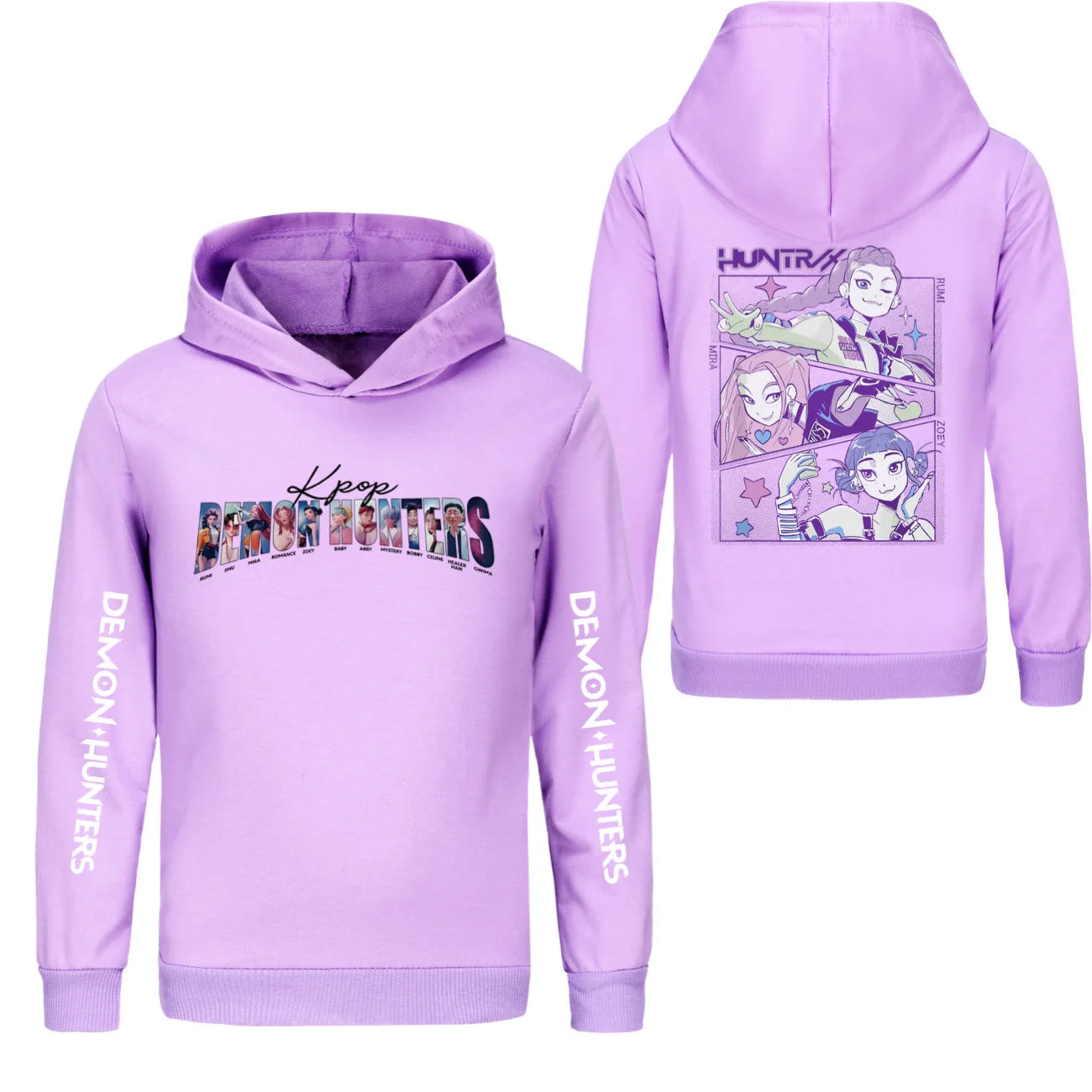 Sweat Enfant K-pop Demon Hunters Huntrix Blanc à Capuche • Enfant World