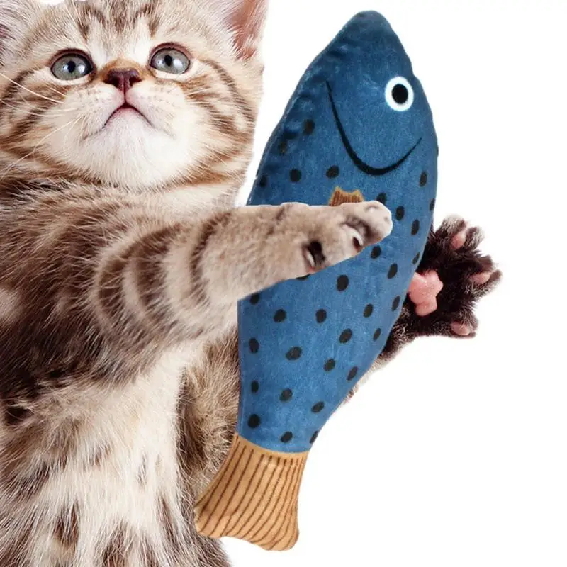 

Flopping Fish Cat Toys Cat Teething Chew Fish Toy Plush Cat Chew Toy Reduable Bite Resistant Fish Toy Catnip Filled Toys For Cat